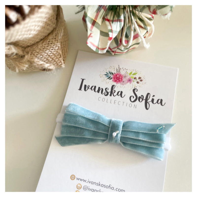 Celeste Velvet Beaded Baby Headband