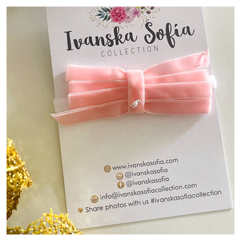 Bubble Velvet Beaded Baby Headband