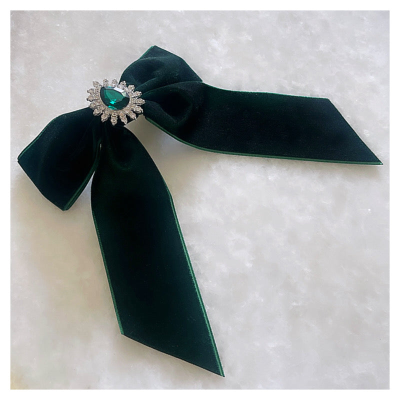 Esmeralda Velvet Le Bow Barette