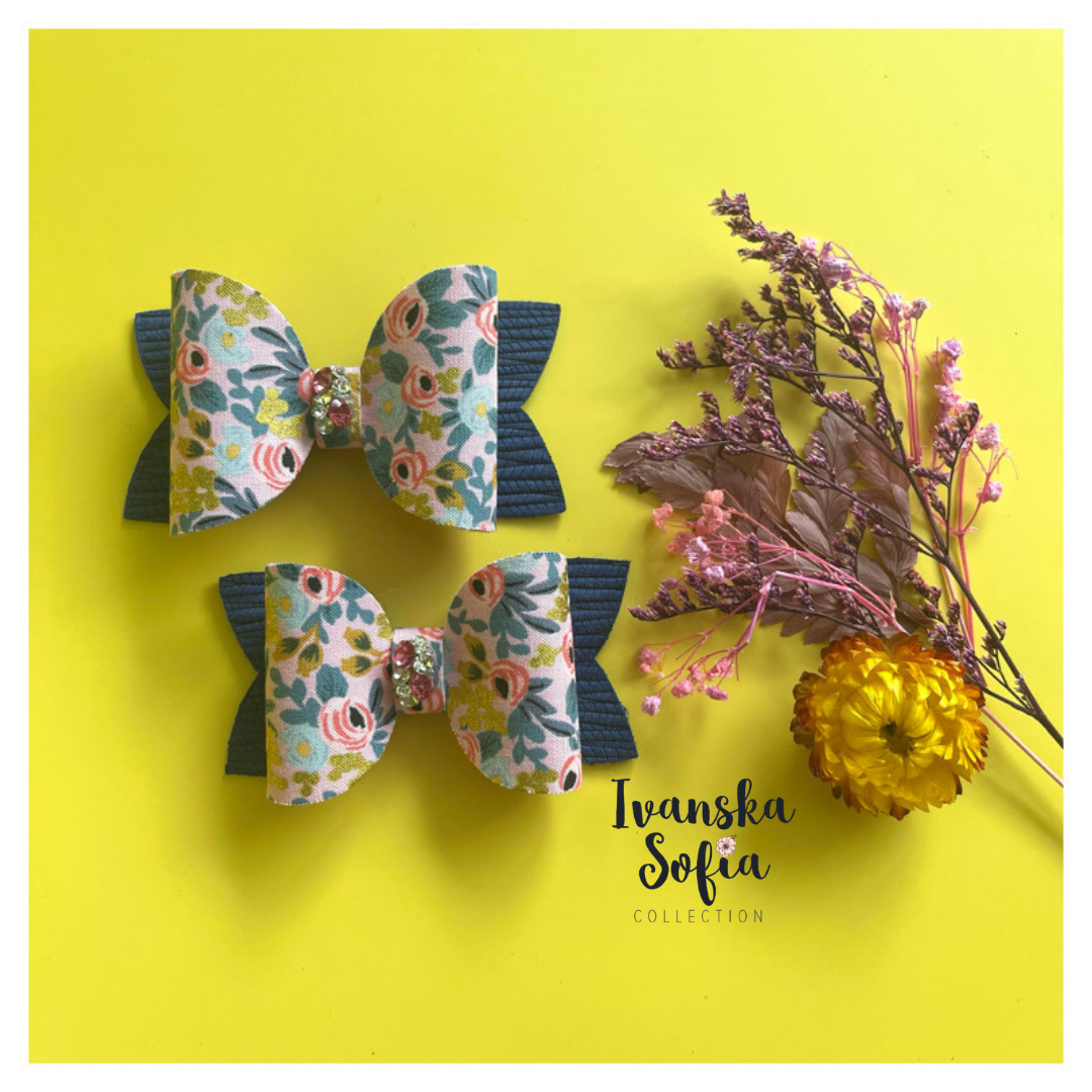 Classic Bijou Bow - Rosa Violet - Les Fleurs