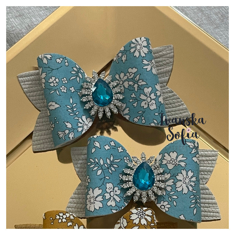 Liberty Tana Lawn Capel N Aqua Classic Bijou Bow