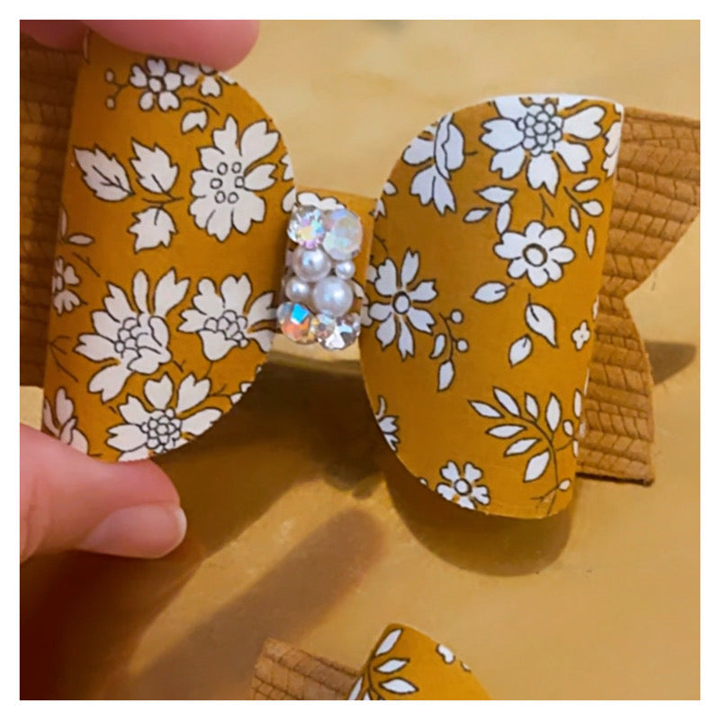 Tana Lawn Capel G in Mustard Classic Bijou Bow