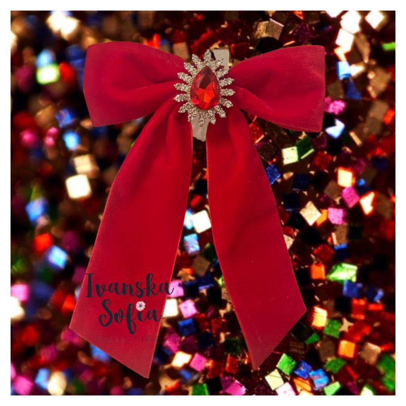 Red Velvet Le Bow Barette